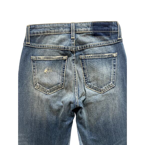 Amo "Babe" Jeans in Dive Bar Destroy wash Size 26 Women's Colorblock - Picture 7 of 10